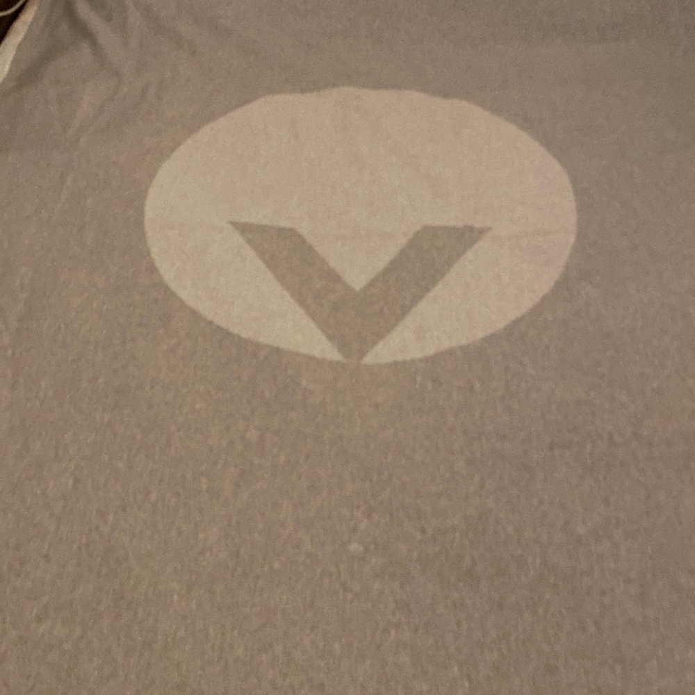 Kanata Blanket Cotton Blend Grey “V” in Circle